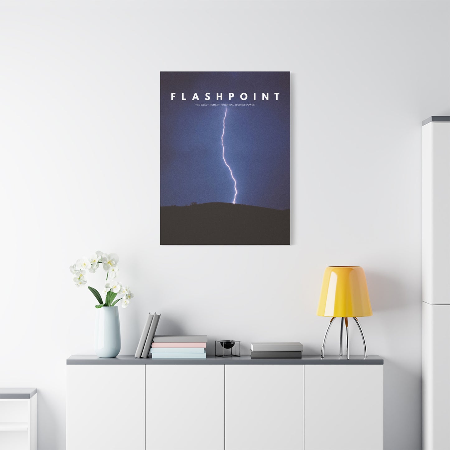 “Flashpoint” – Lightning Canvas Wall Art | Rise Collection