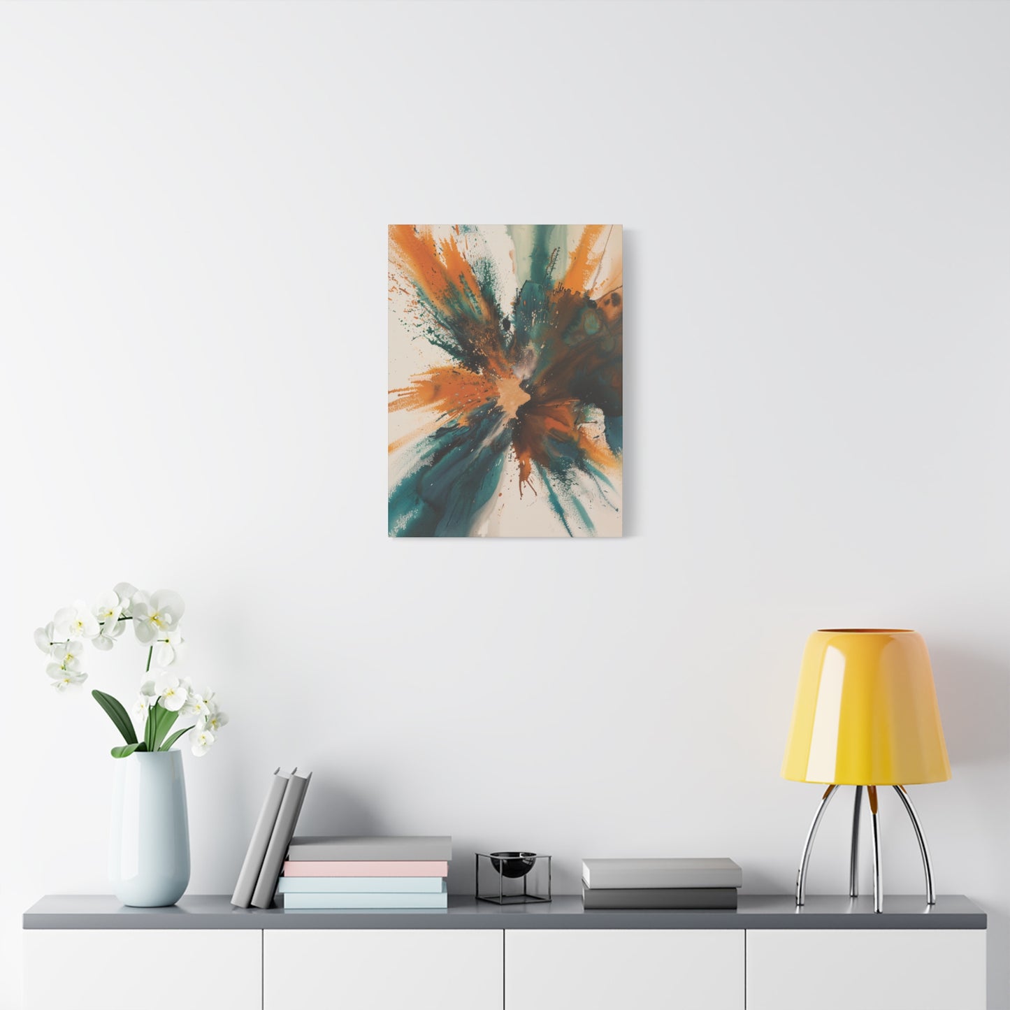 "Golden Bloom" - Premium Canvas Wall Art | Modern Abstract Gallery Print