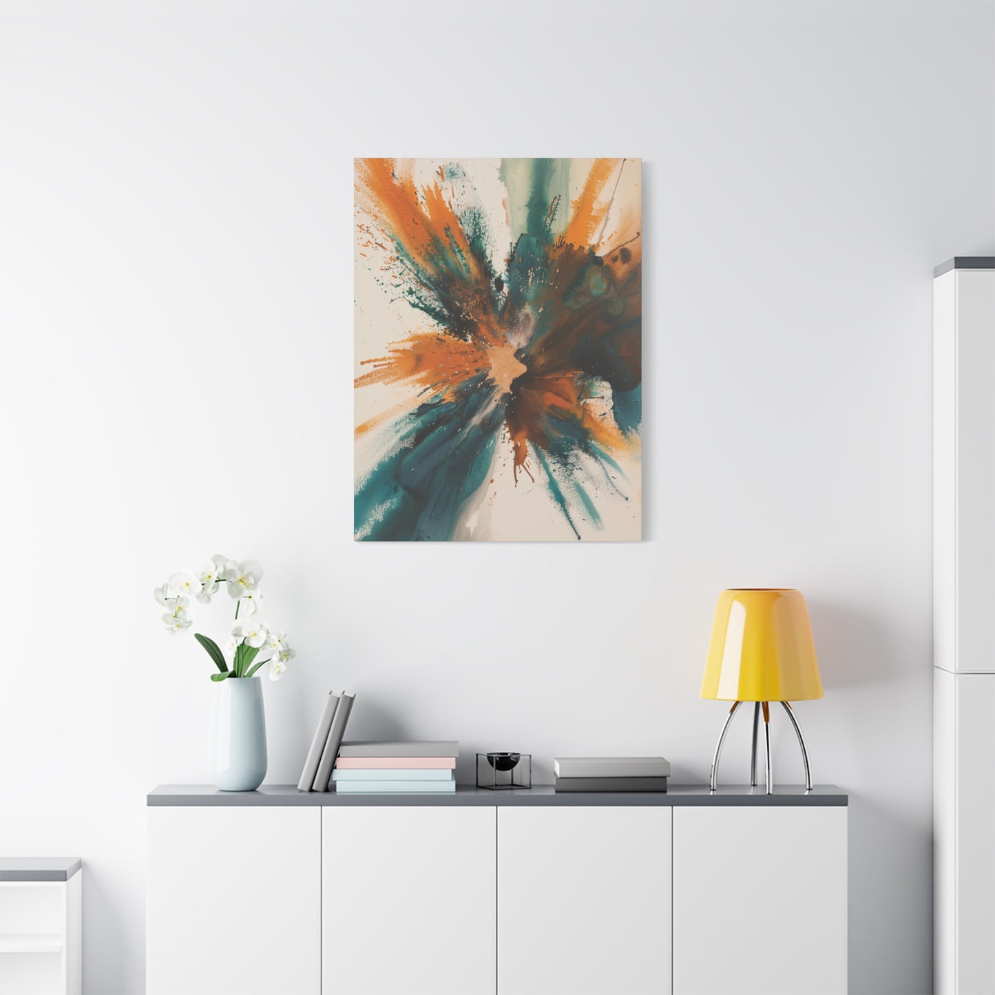 "Golden Bloom" - Premium Canvas Wall Art | Modern Abstract Gallery Print