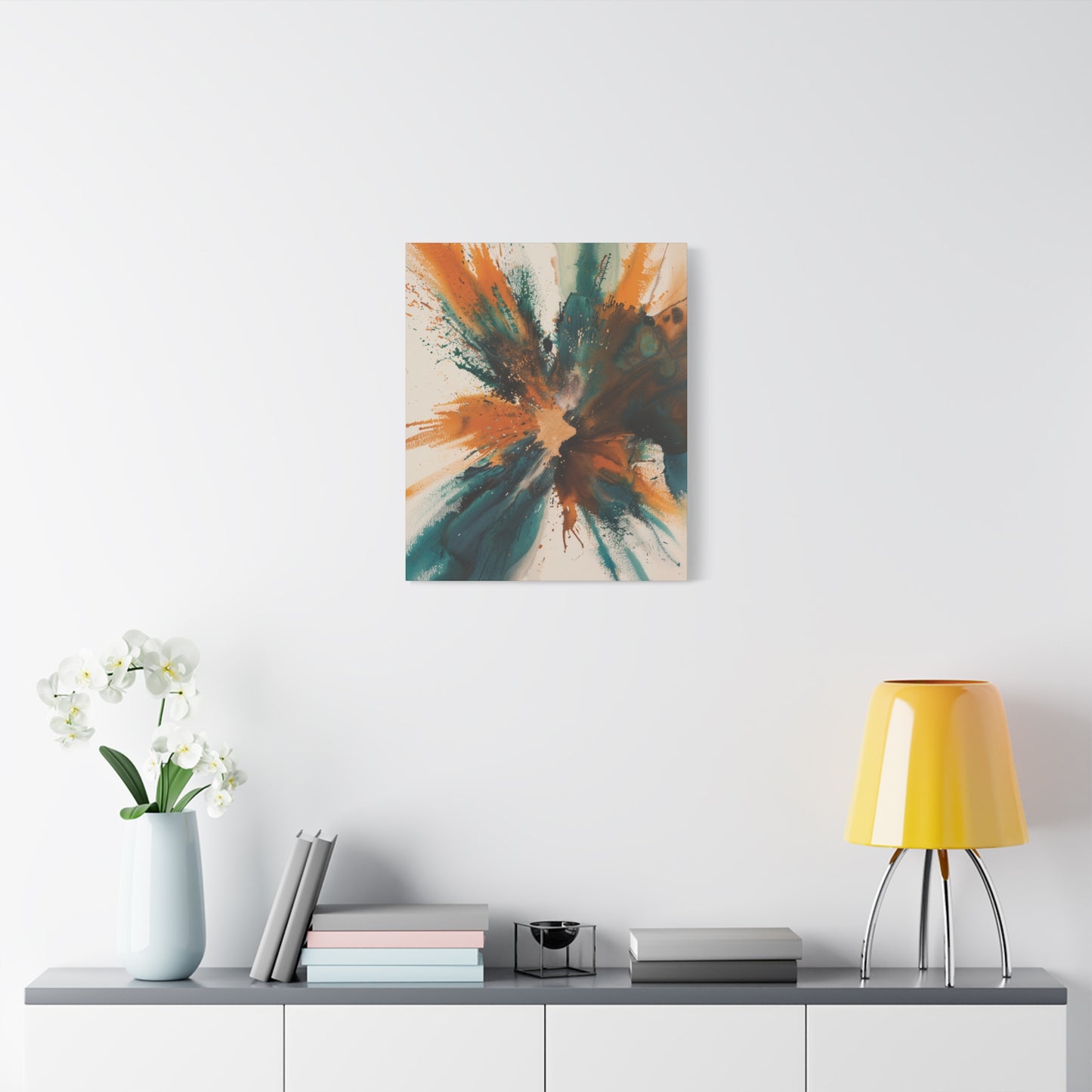 "Golden Bloom" - Premium Canvas Wall Art | Modern Abstract Gallery Print