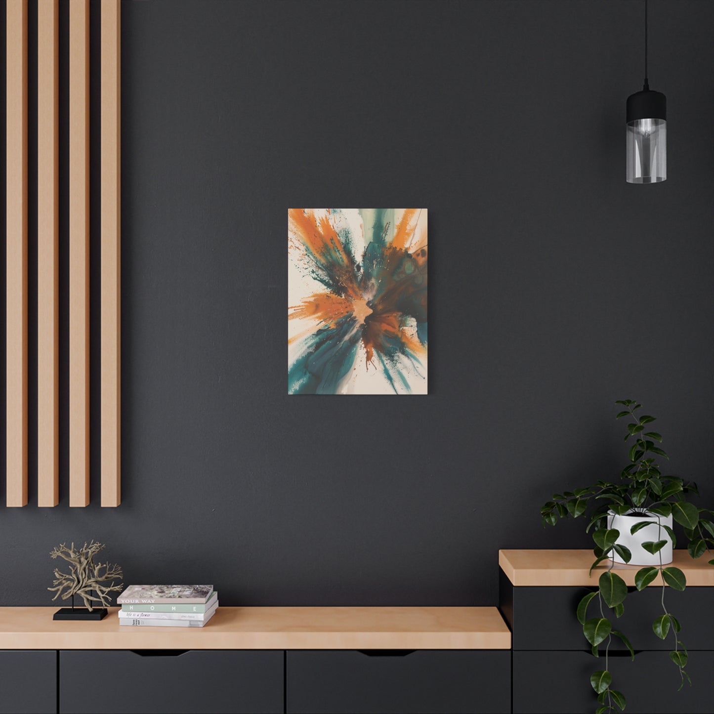 "Golden Bloom" - Premium Canvas Wall Art | Modern Abstract Gallery Print