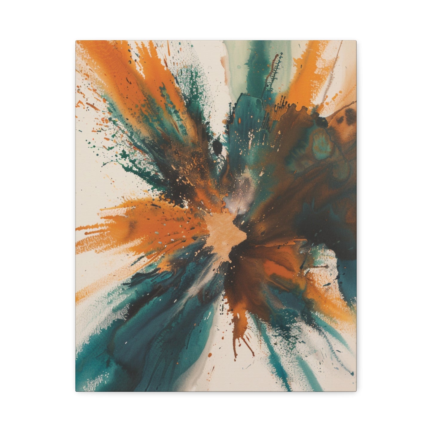 "Golden Bloom" - Premium Canvas Wall Art | Modern Abstract Gallery Print