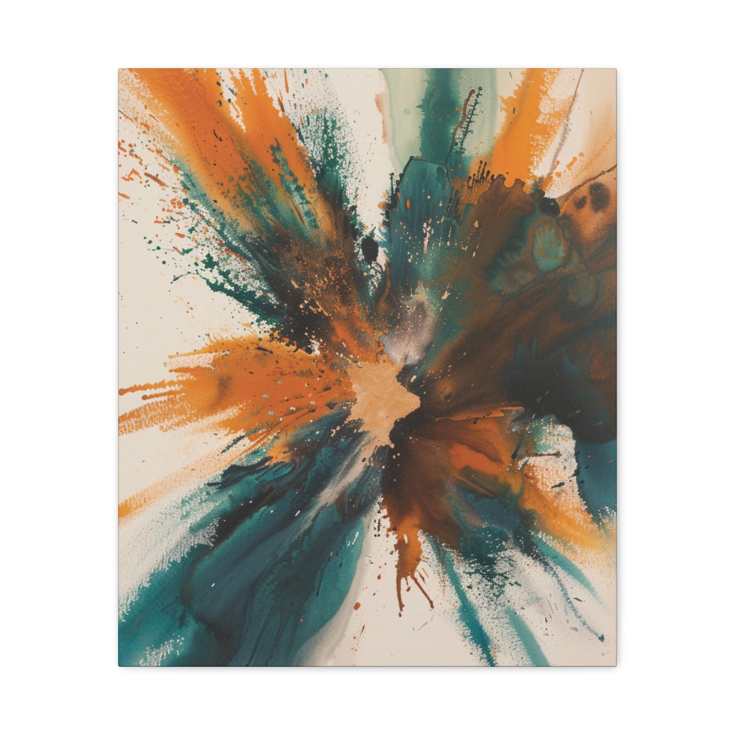 "Golden Bloom" - Premium Canvas Wall Art | Modern Abstract Gallery Print