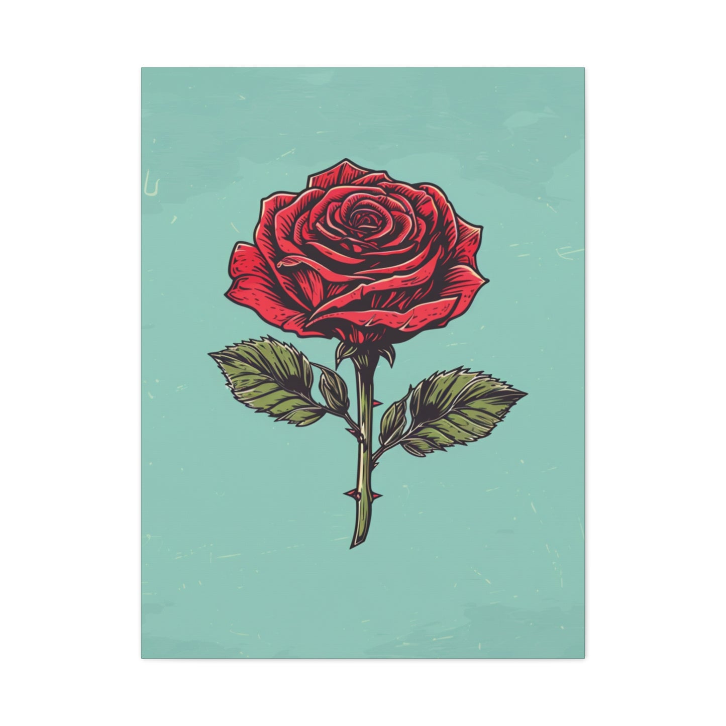 "Vintage Rose" - Premium Canvas Wall Art | Essence Collection