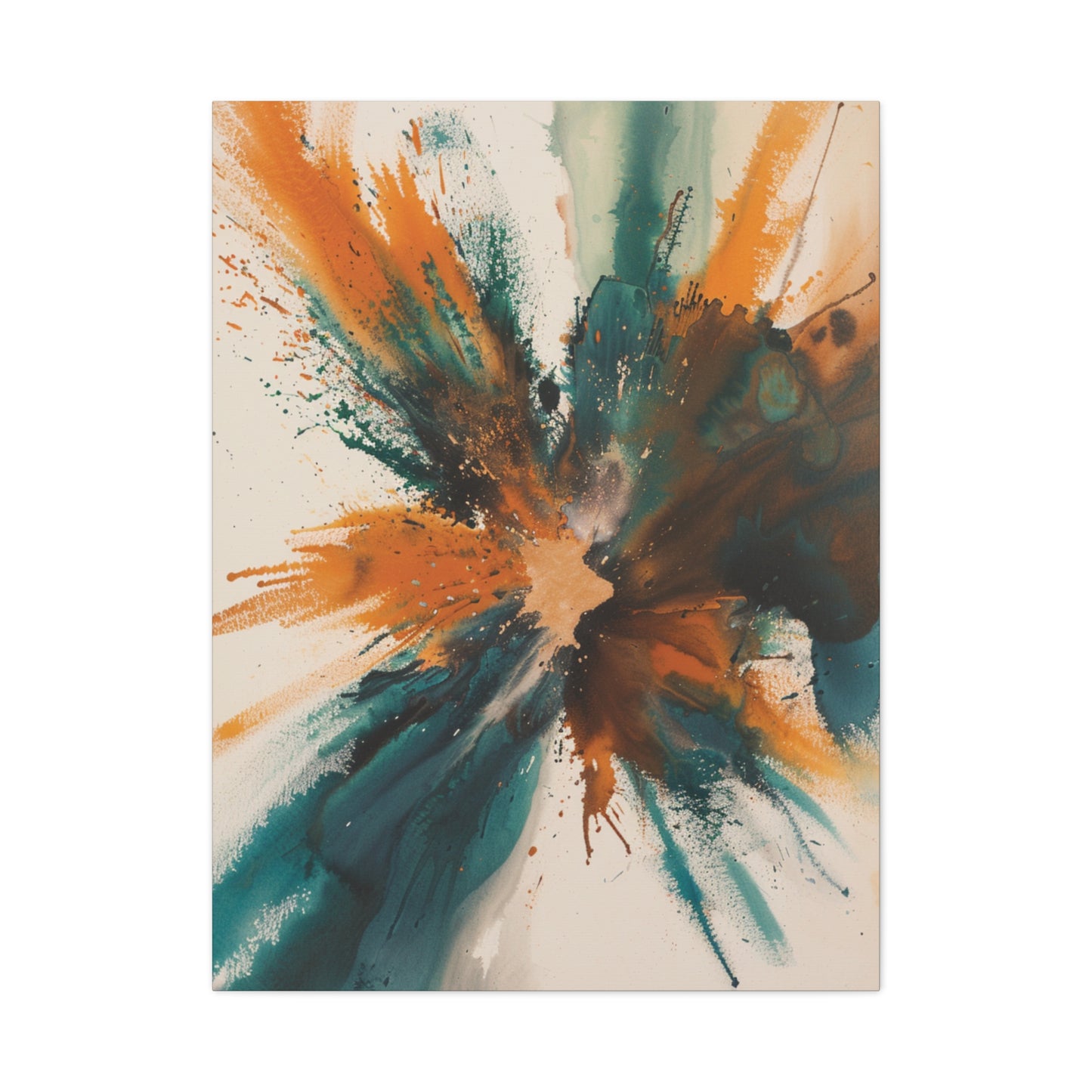 "Golden Bloom" - Premium Canvas Wall Art | Modern Abstract Gallery Print