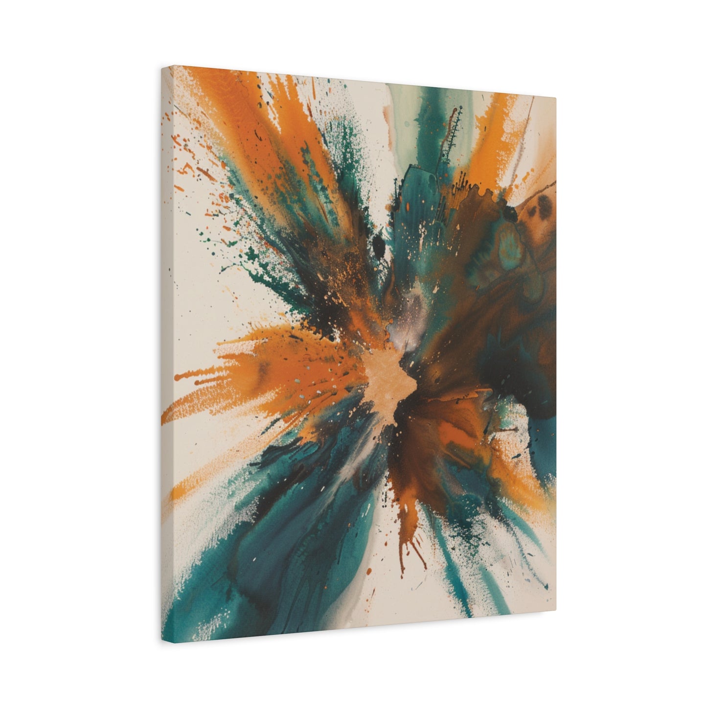 "Golden Bloom" - Premium Canvas Wall Art | Modern Abstract Gallery Print