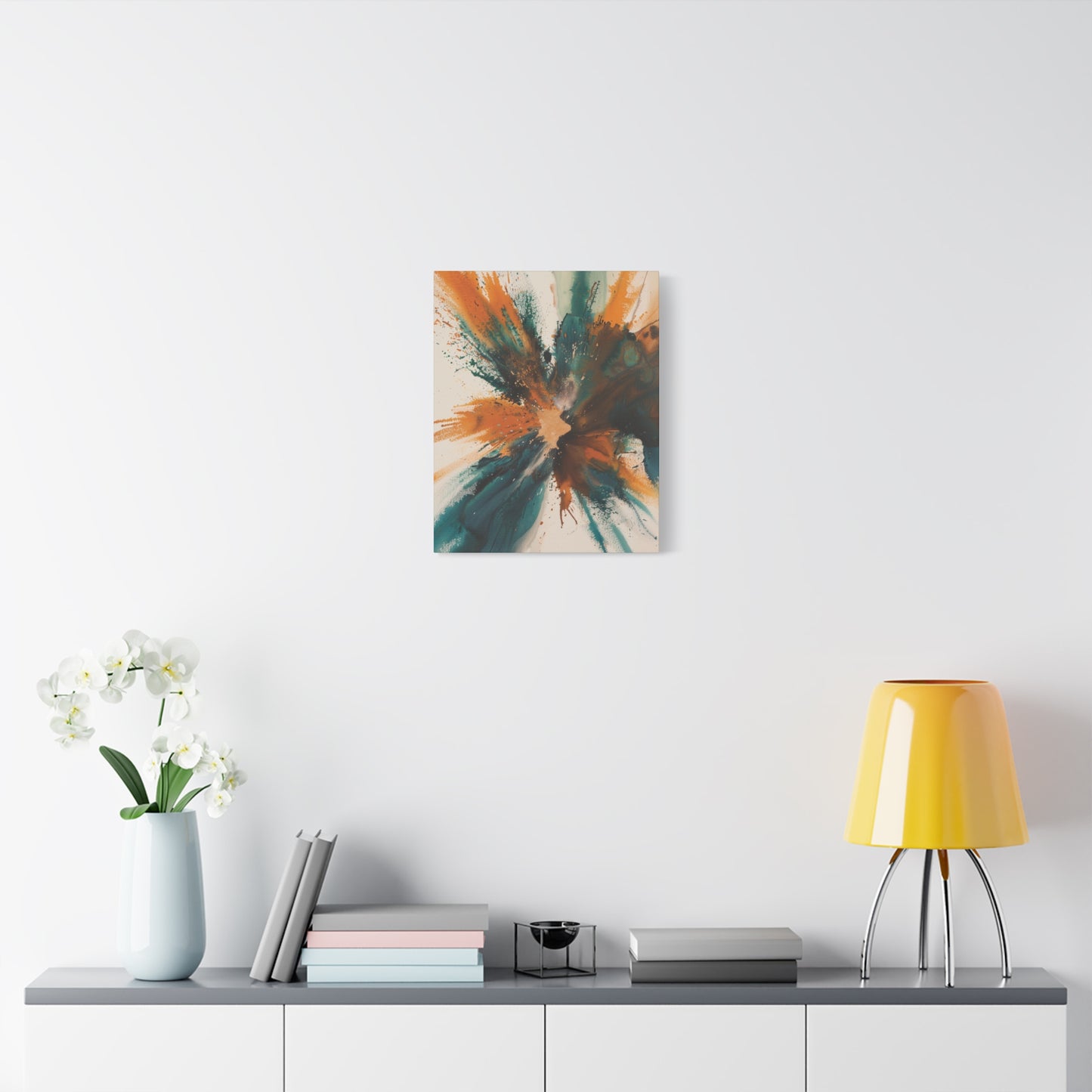 "Golden Bloom" - Premium Canvas Wall Art | Modern Abstract Gallery Print