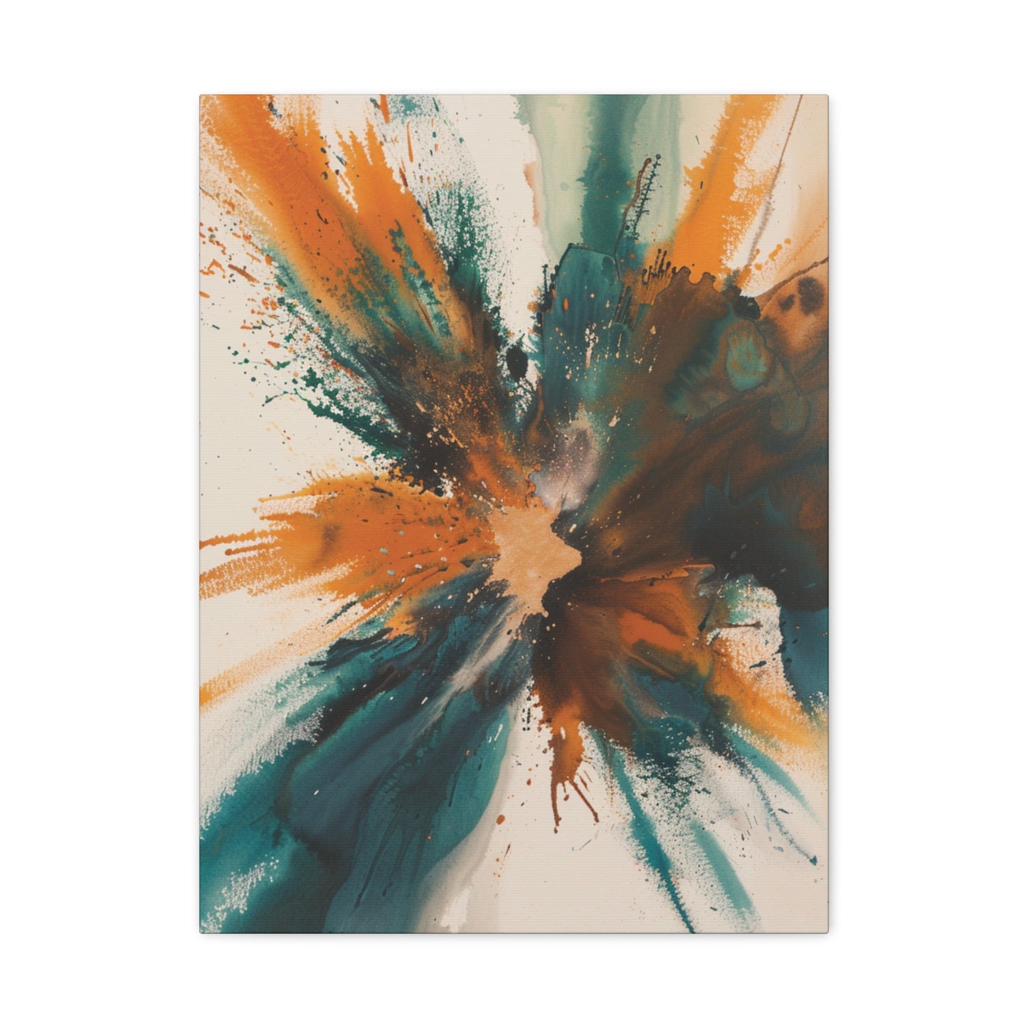 "Golden Bloom" - Premium Canvas Wall Art | Modern Abstract Gallery Print