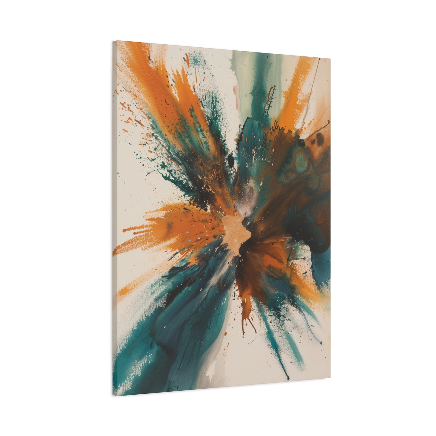 "Golden Bloom" - Premium Canvas Wall Art | Modern Abstract Gallery Print