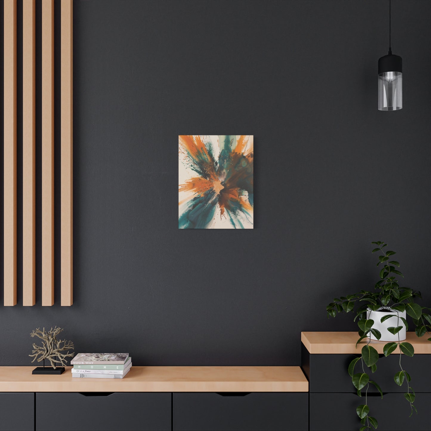 "Golden Bloom" - Premium Canvas Wall Art | Modern Abstract Gallery Print