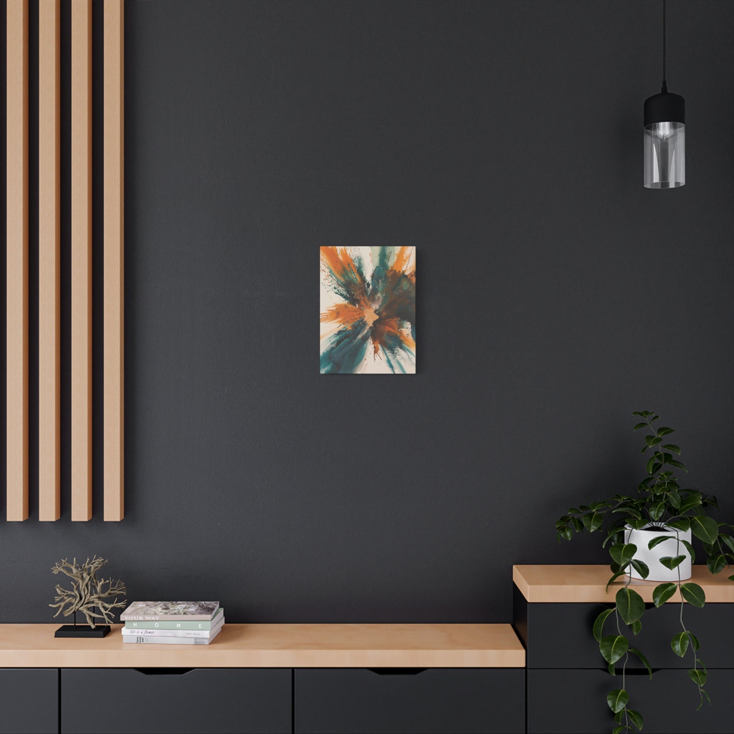 "Golden Bloom" - Premium Canvas Wall Art | Modern Abstract Gallery Print