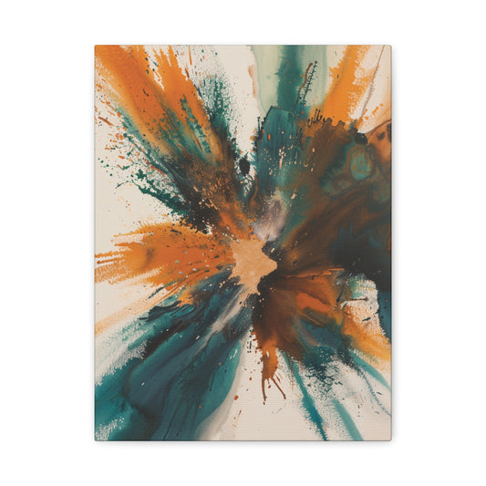 "Golden Bloom" - Premium Canvas Wall Art | Modern Abstract Gallery Print
