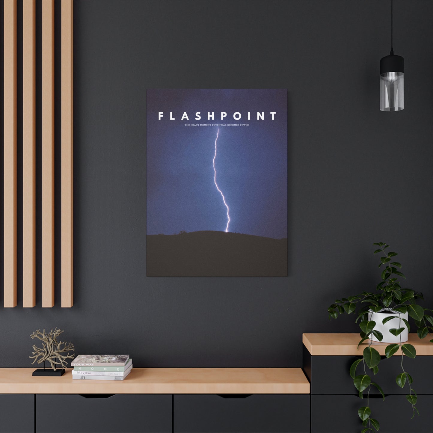 “Flashpoint” – Lightning Canvas Wall Art | Rise Collection
