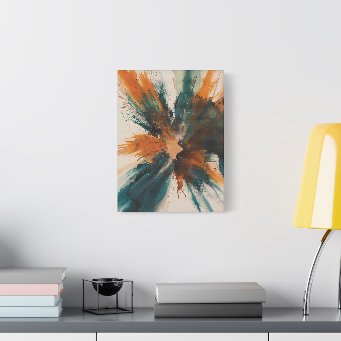 "Golden Bloom" - Premium Canvas Wall Art | Modern Abstract Gallery Print