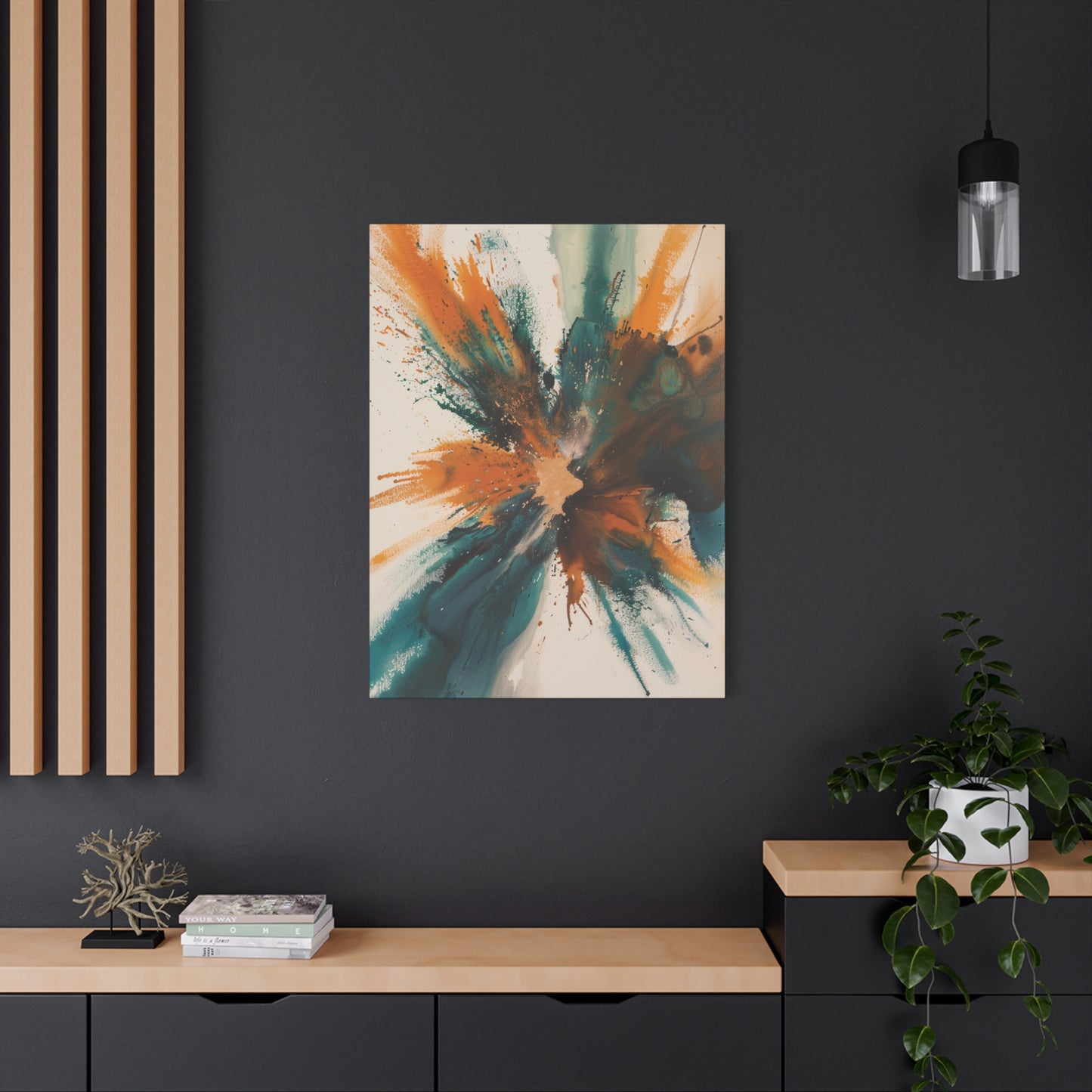 "Golden Bloom" - Premium Canvas Wall Art | Modern Abstract Gallery Print