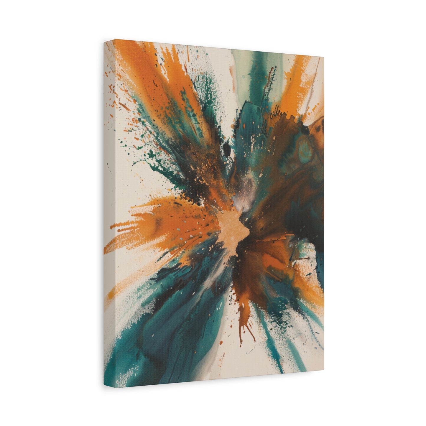 "Golden Bloom" - Premium Canvas Wall Art | Modern Abstract Gallery Print